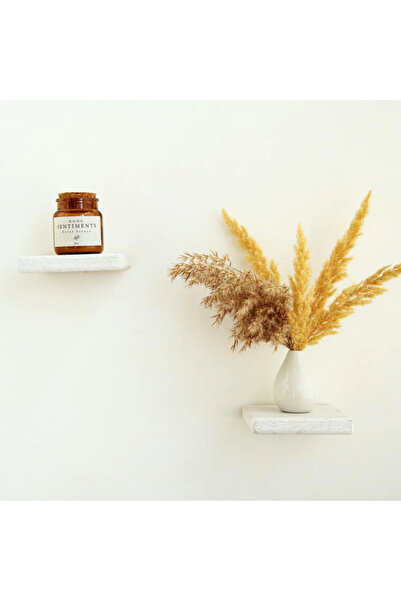 ostende (1 Adet ) Ahşap Duvar Rafı Gizli Montaj Kare Raf Minimal Ev Dekoru De...