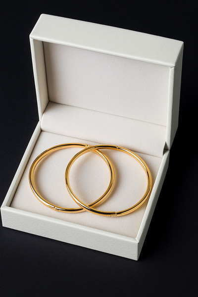 glanssieraad Xuping Kararmaz İkili Bilezik – 14 Ayar Altın Kaplama, 6.2 CM Mo...