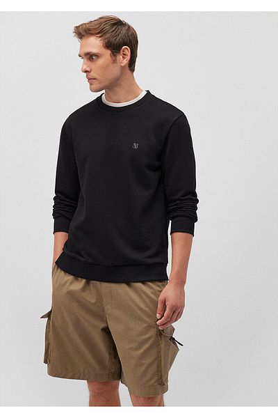 Mavi Μαύρο φούτερ Crew Neck - Basic Model 065751 -900