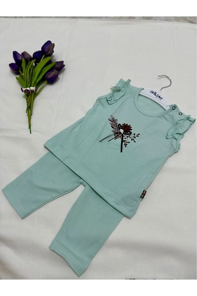 MODA Baby Girl Double Set Mint Elegance