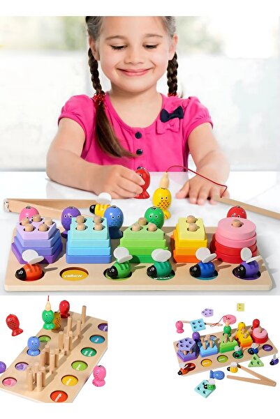 F.A.M.S لعبة أحجية الصور المقطوعة الخشبية 3 في 1 على شكل حيوانات كرتونية