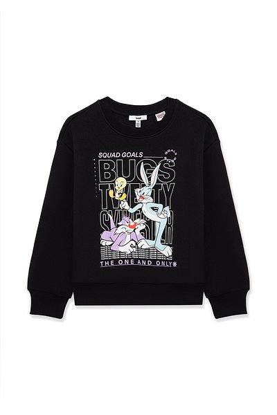 Mavi Черен суитшърт с щампа Bugs Bunny - 7S10034-900