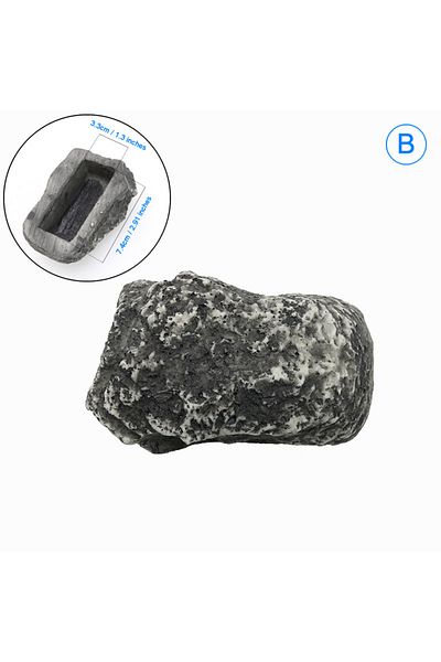 Choice B New Outdoor Garden Key Safe Box Hidden Rock Hide Keys In Stone Safety Storage Box For Home RV Key.