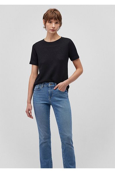 Mavi Black Textured Basic T-Shirt - Regular Fit 1612611 -900
