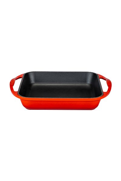 Lava Cast Square Frying Pan Cast Iron Solid Double Handle Size 26x26cm