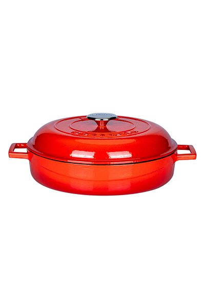Lava 28cm Dome Jersey - Casting Folk Series Bowknot Cookware with Multi-Purpose Lid