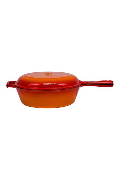 Lava Cast Iron Combo Deep Round Frying Pan Cast Iron Solid Handle Diameter(ø)26cm