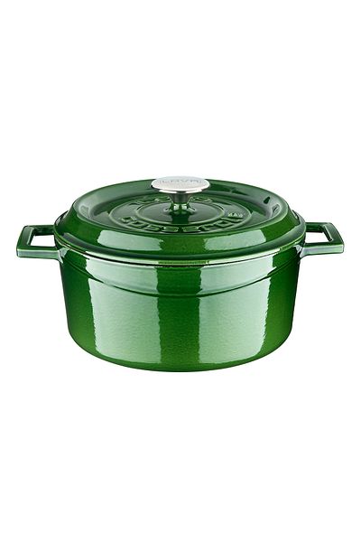 Lava Cast Round Pot Cast Iron Uniform Handle Premium Series Diameter(Ø)24cm
