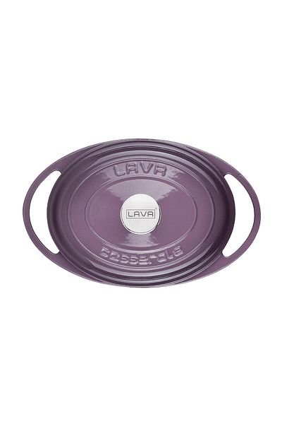 Lava Cast Oval Pot Cast Iron Lid Heritage Series Size 22x28cm