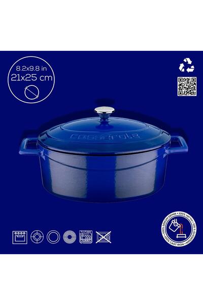 Lava Cast Oval PotFolk Series Size 21x25cm