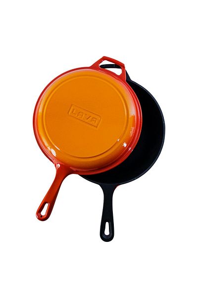 Lava Cast Iron Combo Deep Round Frying Pan Cast Iron Solid Handle Diameter(ø)26cm