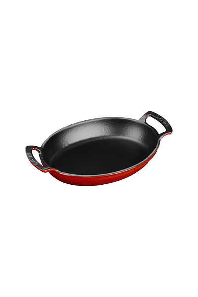 Lava 23X17Cm Cast Oval Pan - Iron Solid, Double Handles