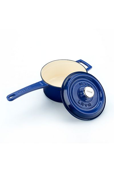 Lava Cast Round Sauce Pot Cast Iron Solid Handle Edition Series Diameter (ø16cm