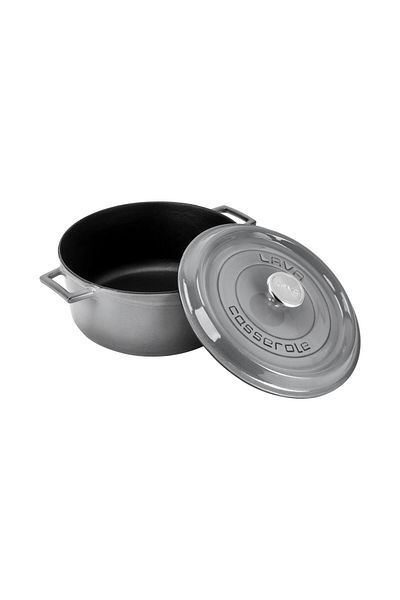 Lava Cast Round Pot Cast Iron Uniform Handle Premium Series Diameter(Ø)24cm