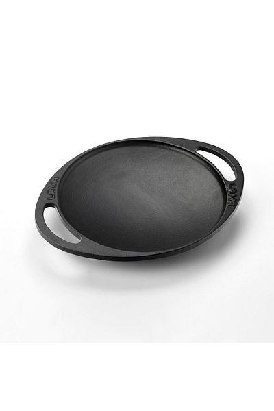 Lava Cast Round Hair Roasting Pan Cast Iron Solid Double Handle Diameter(Ø)20cm.
