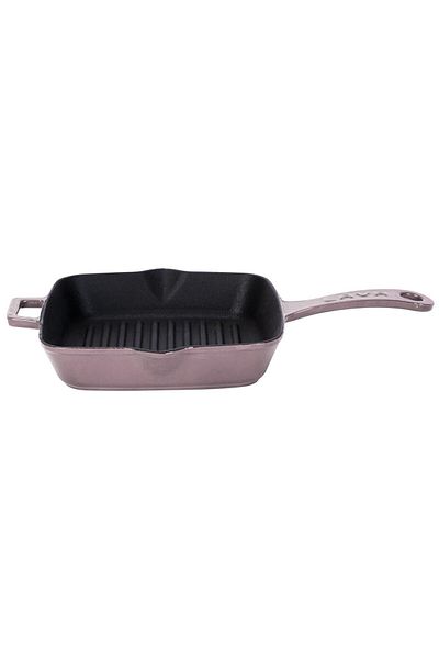 Lava Cast Square Grill Pan Cast Iron Solid Handle Dimension 20x20cm.