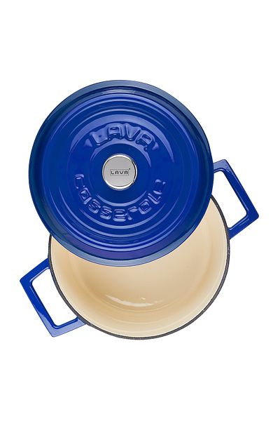Lava Cast Round Pot with 20cm Capacity - Iron Solid Handle Edition Series