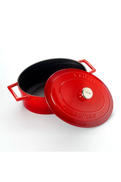 Lava Folk Series Cast Oval Pot - 21X25Cm Size