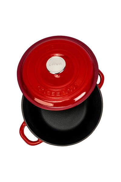 Lava Cast Round Pot Cast Iron Lid New Heritage Series Diameter(Ø)26cm