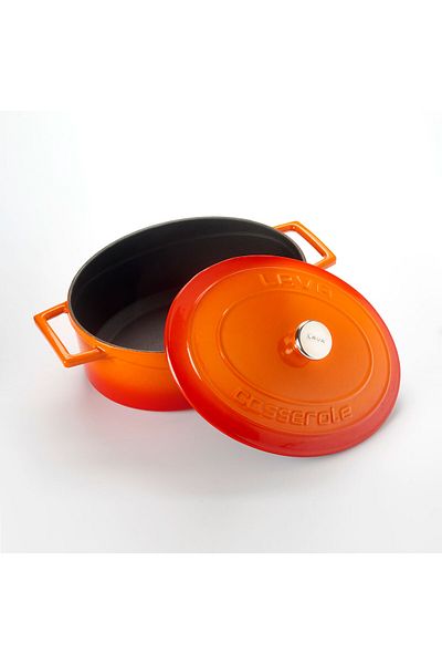 Lava Cast Oval PotFolk Series Size 21x25cm
