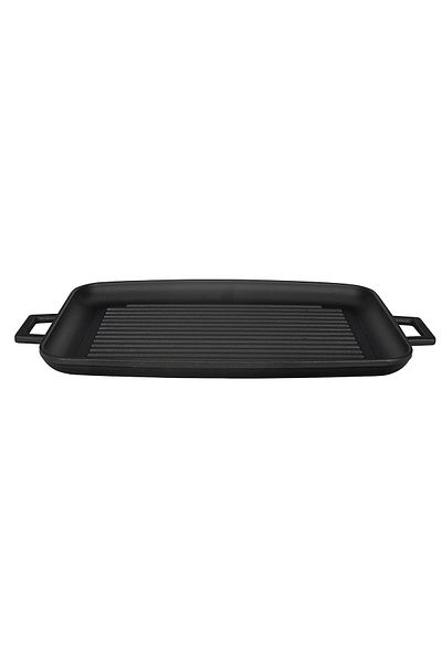 Lava Cast Rectangular Grill Tray Cast Iron Solid Double Handle Size 31x42cm