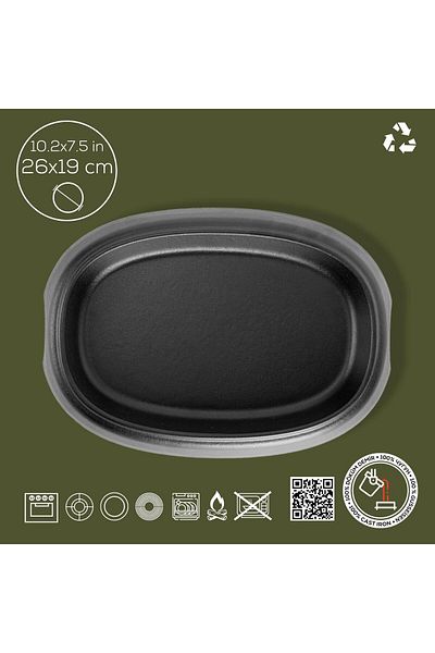 Lava 26X19Cm Cast Oval Fajita Plate