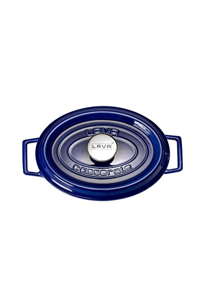 Lava Döküm Oval Tencere Döküm Demir Yekpare Kulplu Premium Serisi Ölçü 21x27cm.