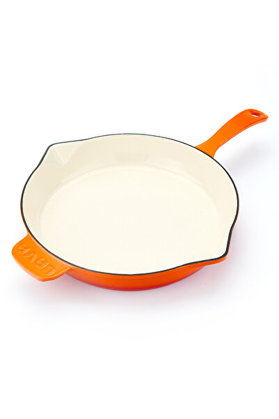 Lava Döküm Yuvarlak Kızartma Tavası Döküm Demir Yekpare Saplı Edition Serisi Çap(Ø)30cm.