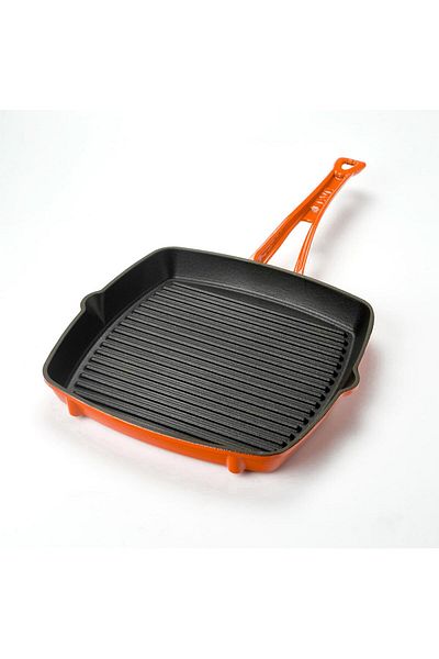 Lava Cast Square Grill Pan Cast Iron Solid HandleSize 26x26cm