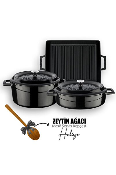 Lava Döküm 6x Trendy Serisi Döküm Demir Tencere Tava Çeyiz Seti