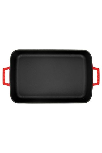 Lava Cast Rectangular Rosto and Oven Tray Cast Iron Solid Double Handle Spring Series Size 26x4