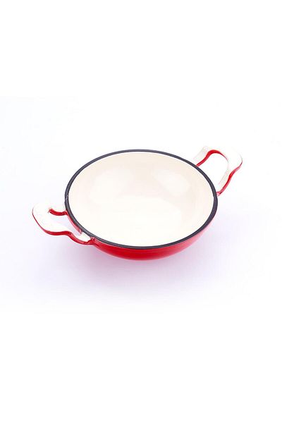 Lava Cast Mini Wok with Solid Handle and Glass Cover Edition Series Diameter(Ø)16cm