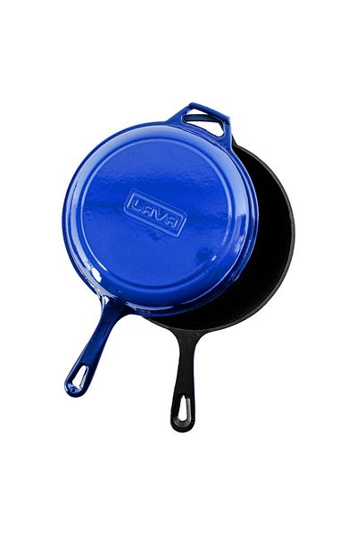 Lava Cast Iron Combo Deep Round Frying Pan Cast Iron Solid Handle Diameter(Ø)26cm