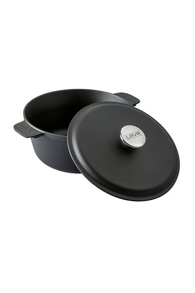 Lava Cast Iron Round Casserole Pot Cast Iron Solid with Handle. Diameter(Ø)26Cm.