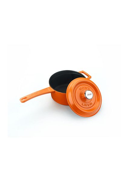 Lava Cast Round Sauce Pot Cast Iron Solid Handle Spring Series Diameter(Ø)16cm