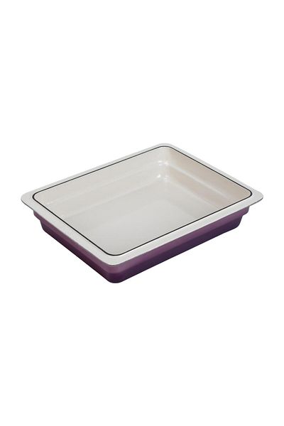Lava 1/2 Cast Rectangular Gastronomy Bathtub - 26X33Cm Size