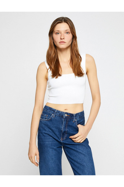 KOTA Kare Yaka Kalın Askılı Pedli Crop