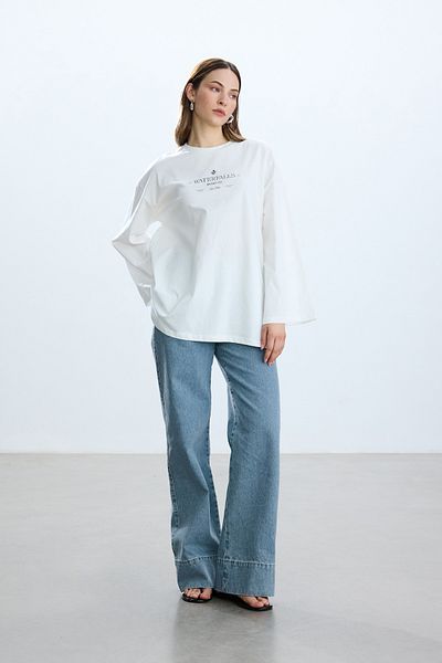 BE BLUE Tricou Waterfalls cu mânecă lungă