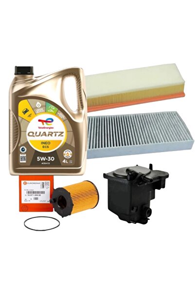 EUROREPAR Peugeot 307 EURO 4 1.6 HDI Periyodik Bakım Yağ Filtre Seti 5'li