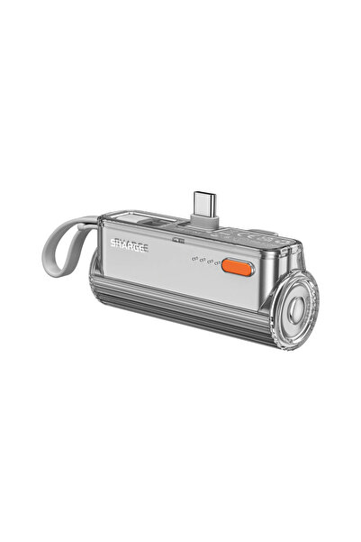 Sharge Flow Mini - Kompakt Ve Hızlı Taşınabilir Gümüş Powerbank
