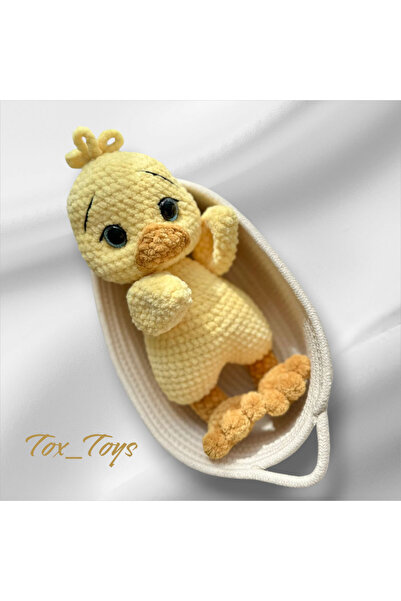 Toystox Amigurumi %100 El Yapimi Örgü Oyuncak Sevimli Civciv 30 Cm❤️
