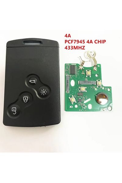 Choice 3PCS 1/3/5pcs 4 button remote key card keyless smart key 433mhz 4A PCF7945 chip 7945 for Renault Cli