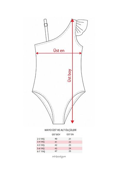 Minipodyum Costum de baie pentru fete cu model fluture pe un umăr