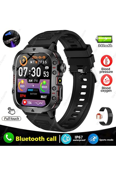 Choice Black Milan New Military Gps Flashlight Fitness Waterproof Tracker Call Smart Watch Men