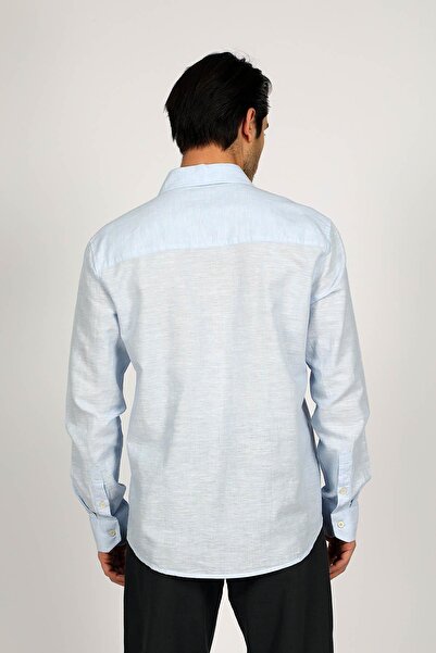 Lee Cooper Cămașă țesută cu mânecă lungă pentru bărbați Ketsa A.Blue