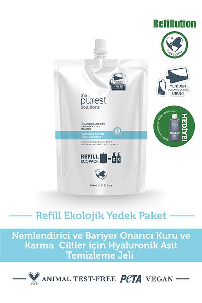 The Purest Solutions Moisturizing and Barrier Repair (Dry-Combination Skin) Cleansing Gel Ecological Spare Package 400 ml