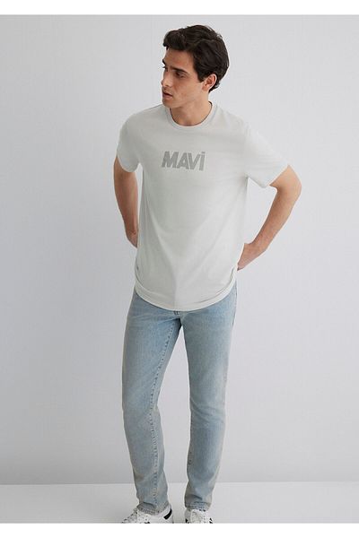 Mavi Logo Printed Gray Men's T-Shirt M066846-70080