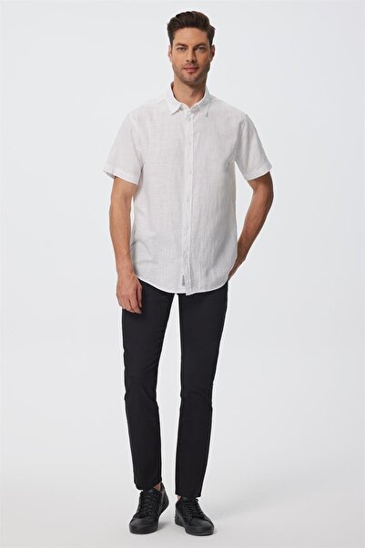 Lee Cooper Ανδρικό υφαντό πουκάμισο Andre σε χρώμα εκρού