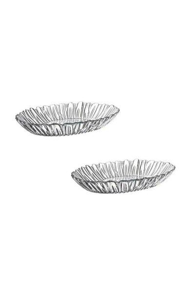 Paşabahçe Aurora Service Boat Plate -2 Pcs Glass Boat Plate 10546