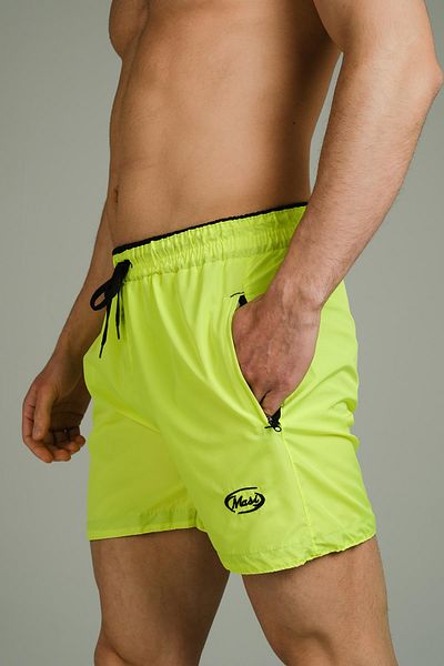 Oksit Ανδρικό μαγιό Alvise Slim Fit Βασικό ανδρικό μαγιό με ρίγες με λεπτομέρεια χρώματος μέσης